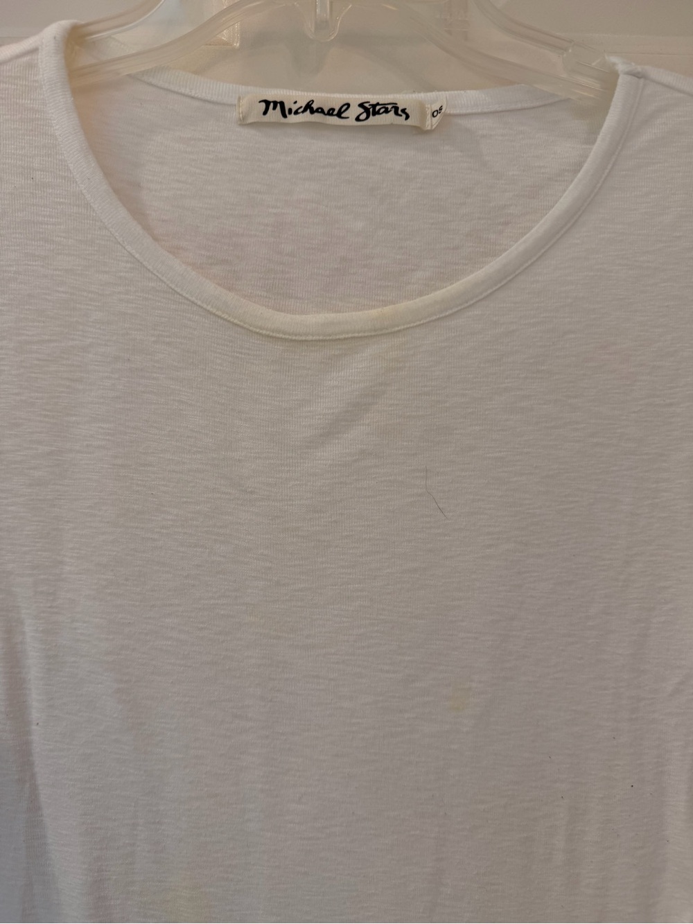 Michael Stars - Long Sleeve White Crew Neck Tee, Size: One Size Fits Most - Picture 5 of 9